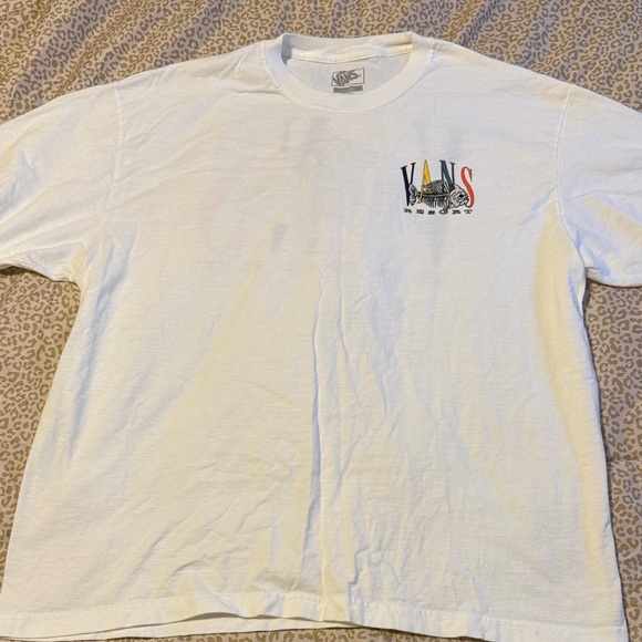 Vans Multicolor Logo White T-Shirt - Picture 1 of 3